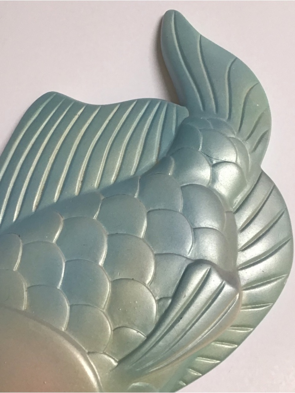Miller Studio Chalkware Fish Bath Wall Decor Blue Green Red Lips 1960s Vintage - Picture 6 of 16